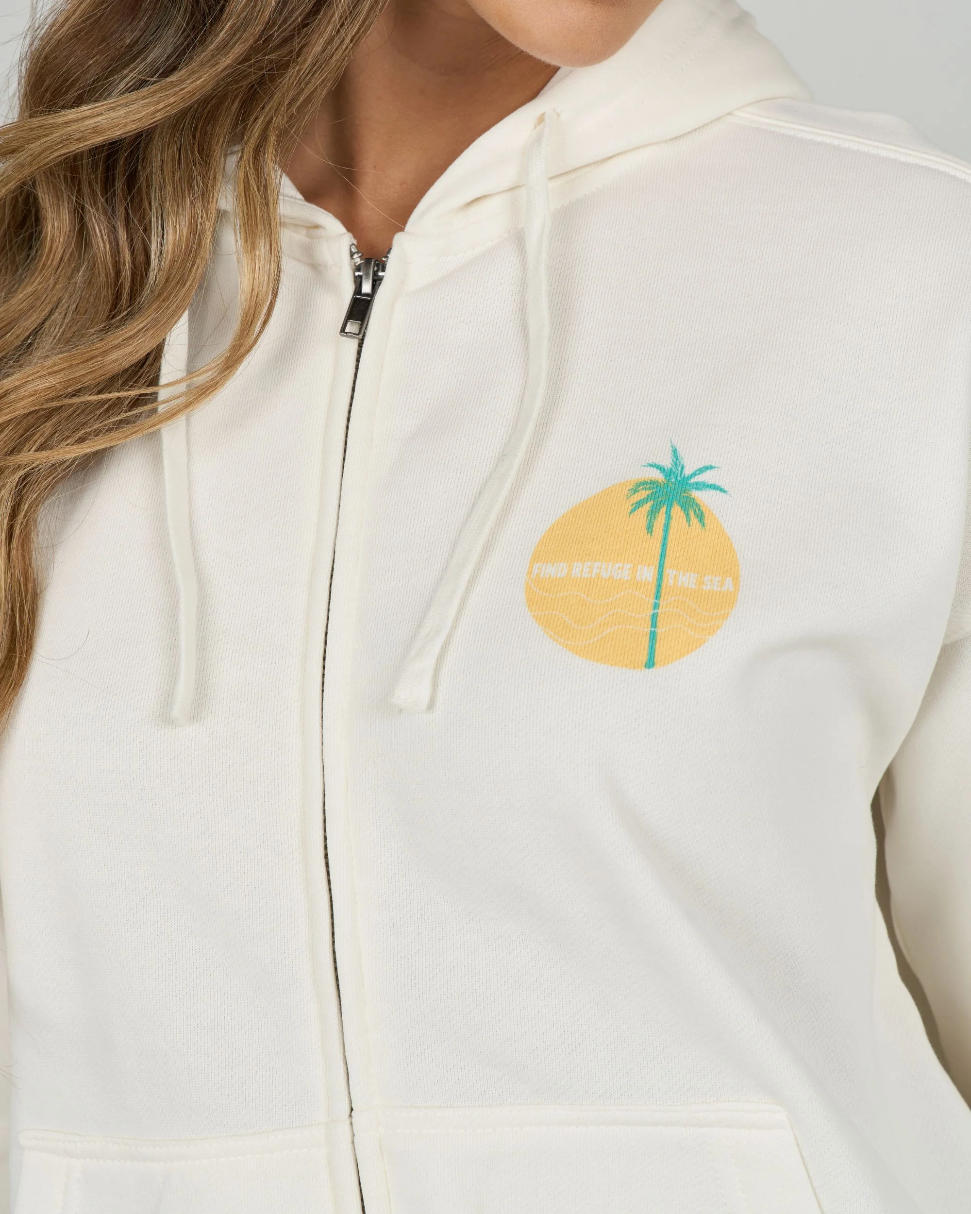 Simplicity Zip Hoody - Off White - Image 3