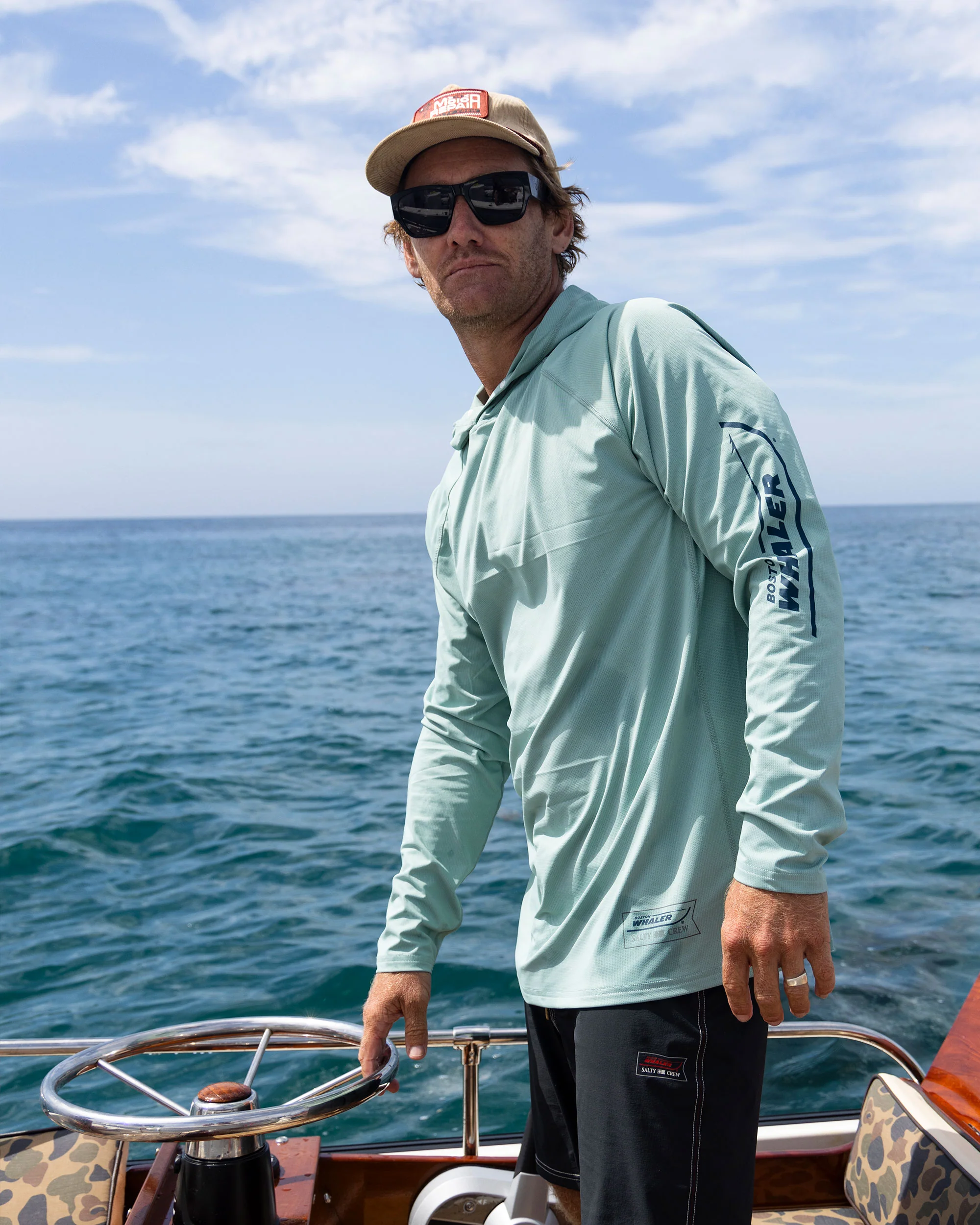 Whaler Apex Perforated Sunshirt - Mackerel - Image 3