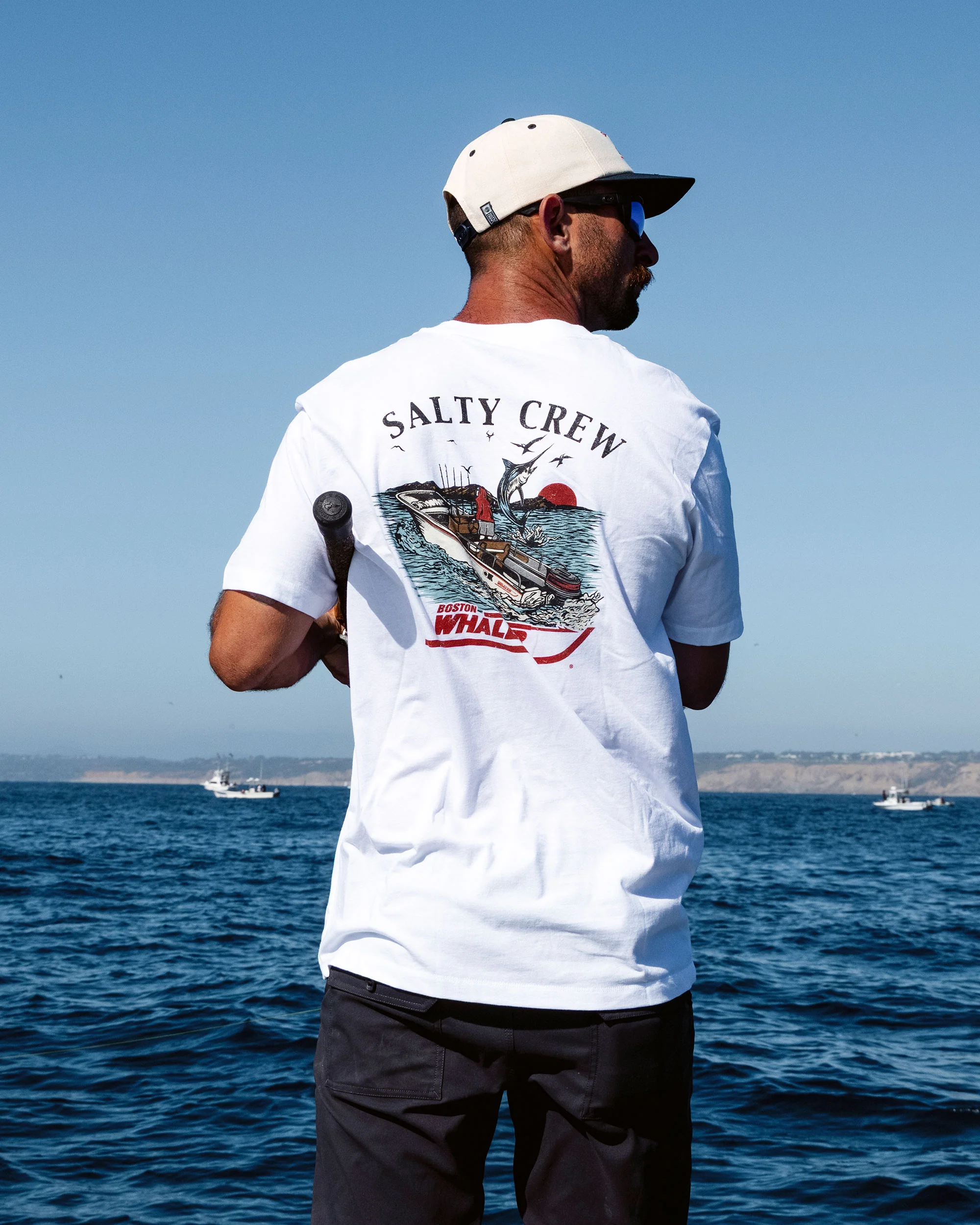 Whaler Chase Crew Tee - White - Image 3